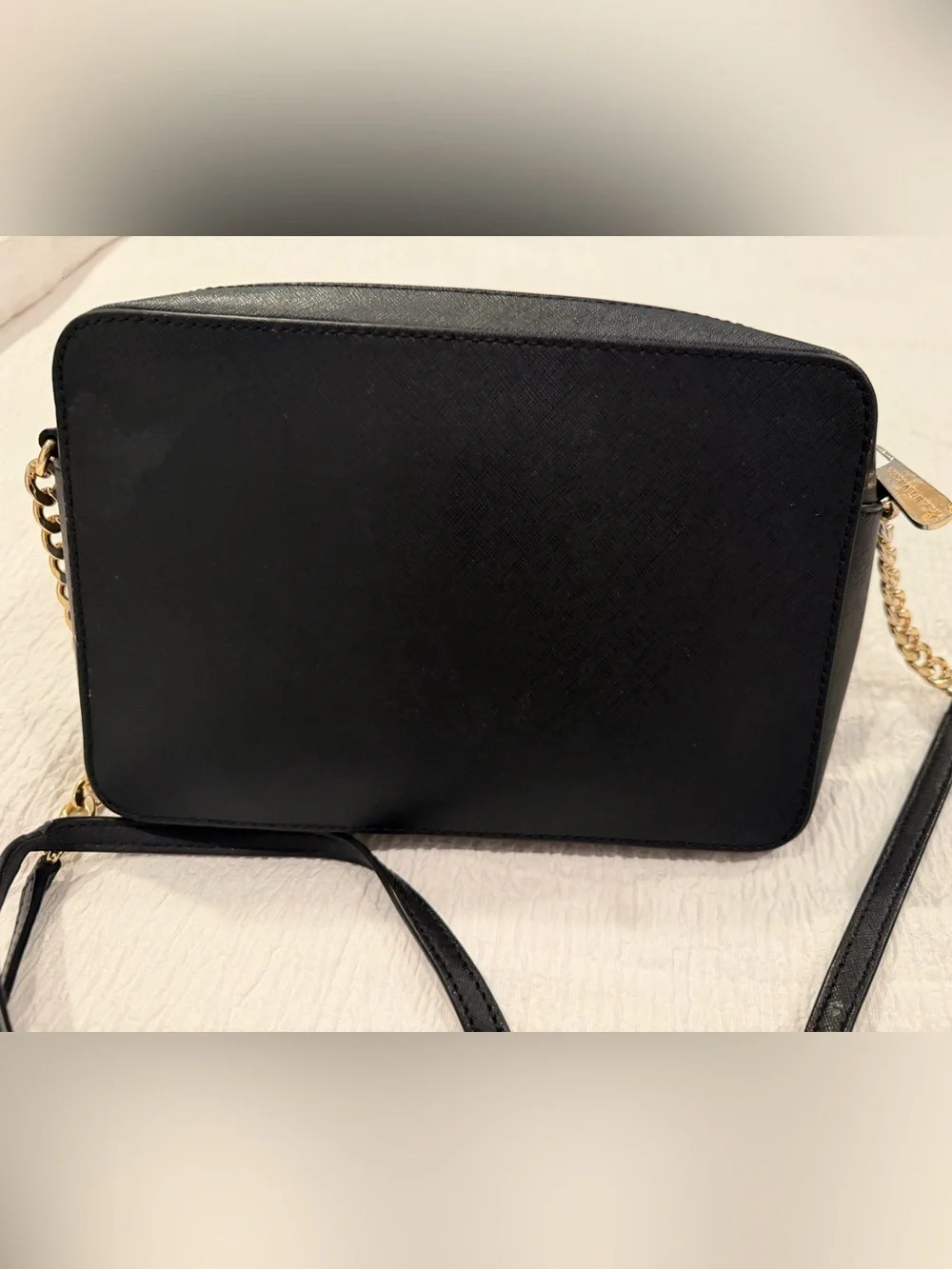 Michael Kors Black Crossbody with Gold Logo